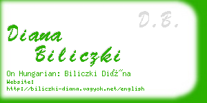 diana biliczki business card